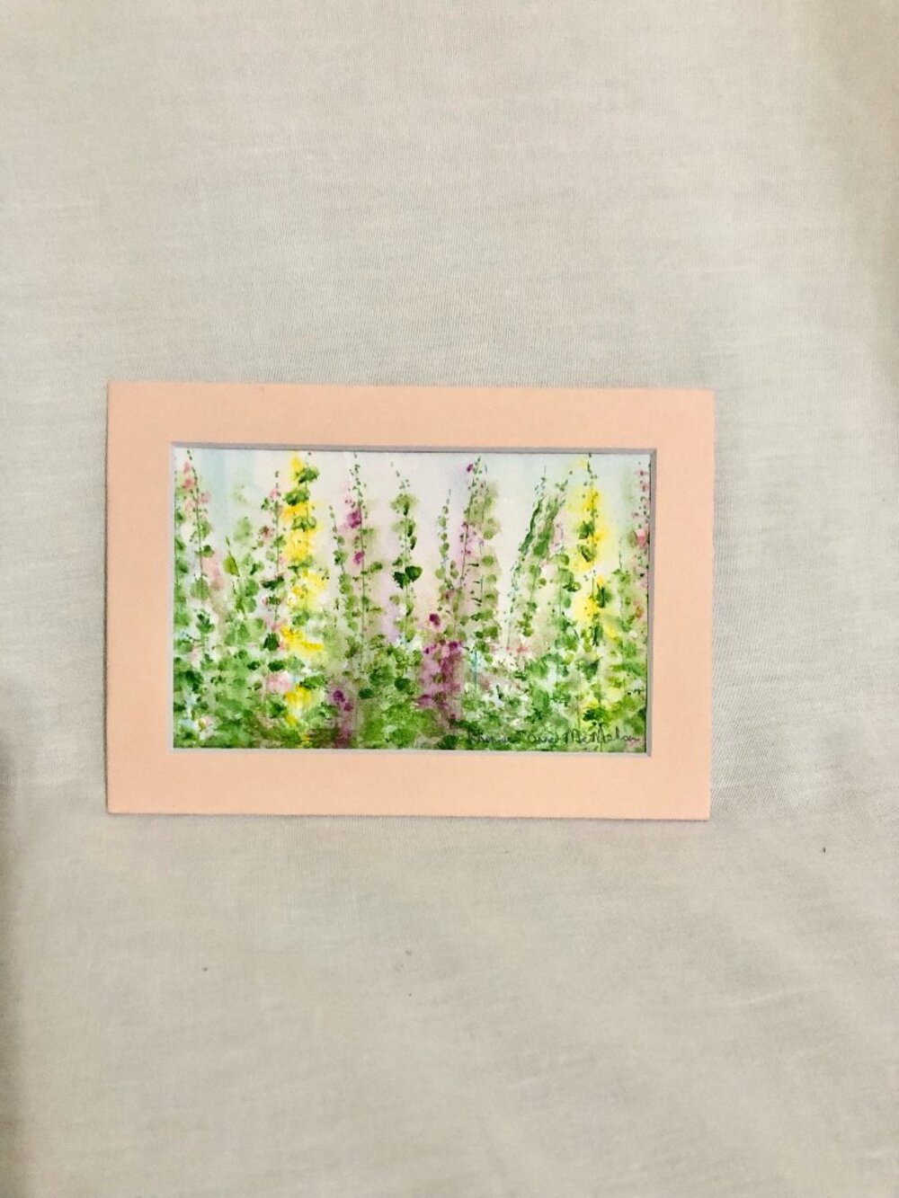 Watercolor Pastel Floral Painting